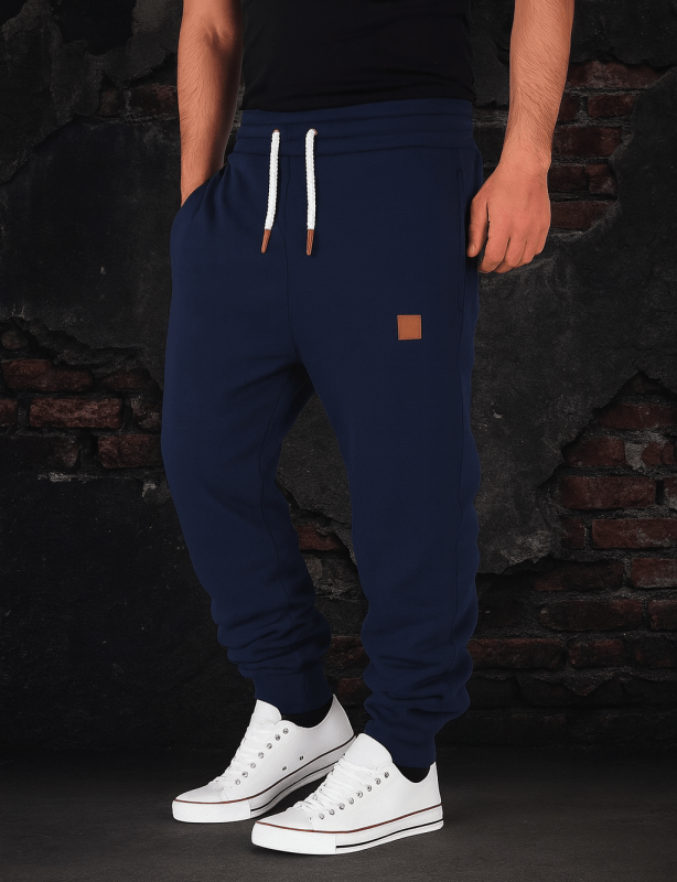 Men's Drawstring Jogger Sweatpants with Ribbed Cuffs
