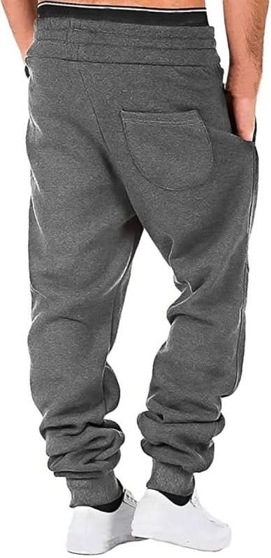 Men's Drawstring Jogger Sweatpants with Ribbed Cuffs