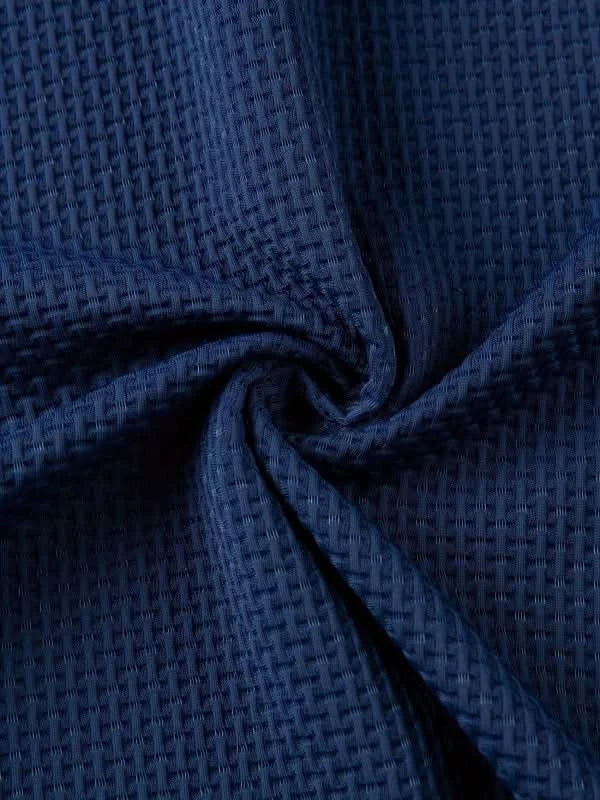 Men's Textured Knit Long-Sleeve Polo