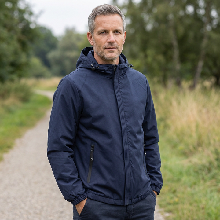 Men's Zip Up Waterproof Jacket with Hood