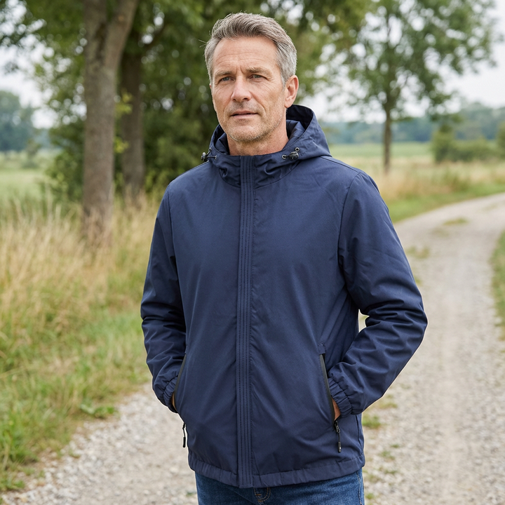 Men's Zip Up Waterproof Jacket with Hood