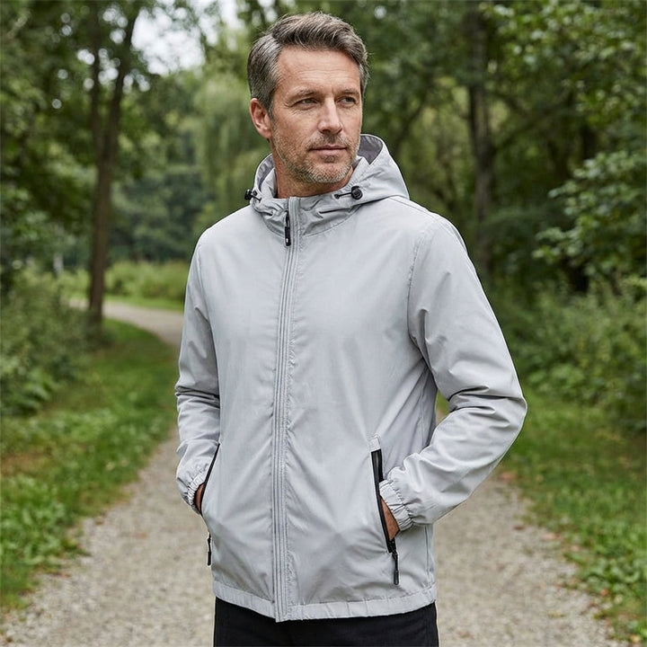 Men's Zip Up Waterproof Jacket with Hood
