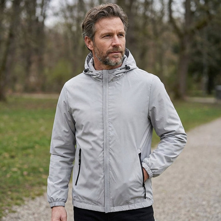 Men's Zip Up Waterproof Jacket with Hood