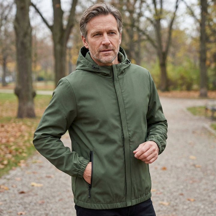 Men's Zip Up Waterproof Jacket with Hood