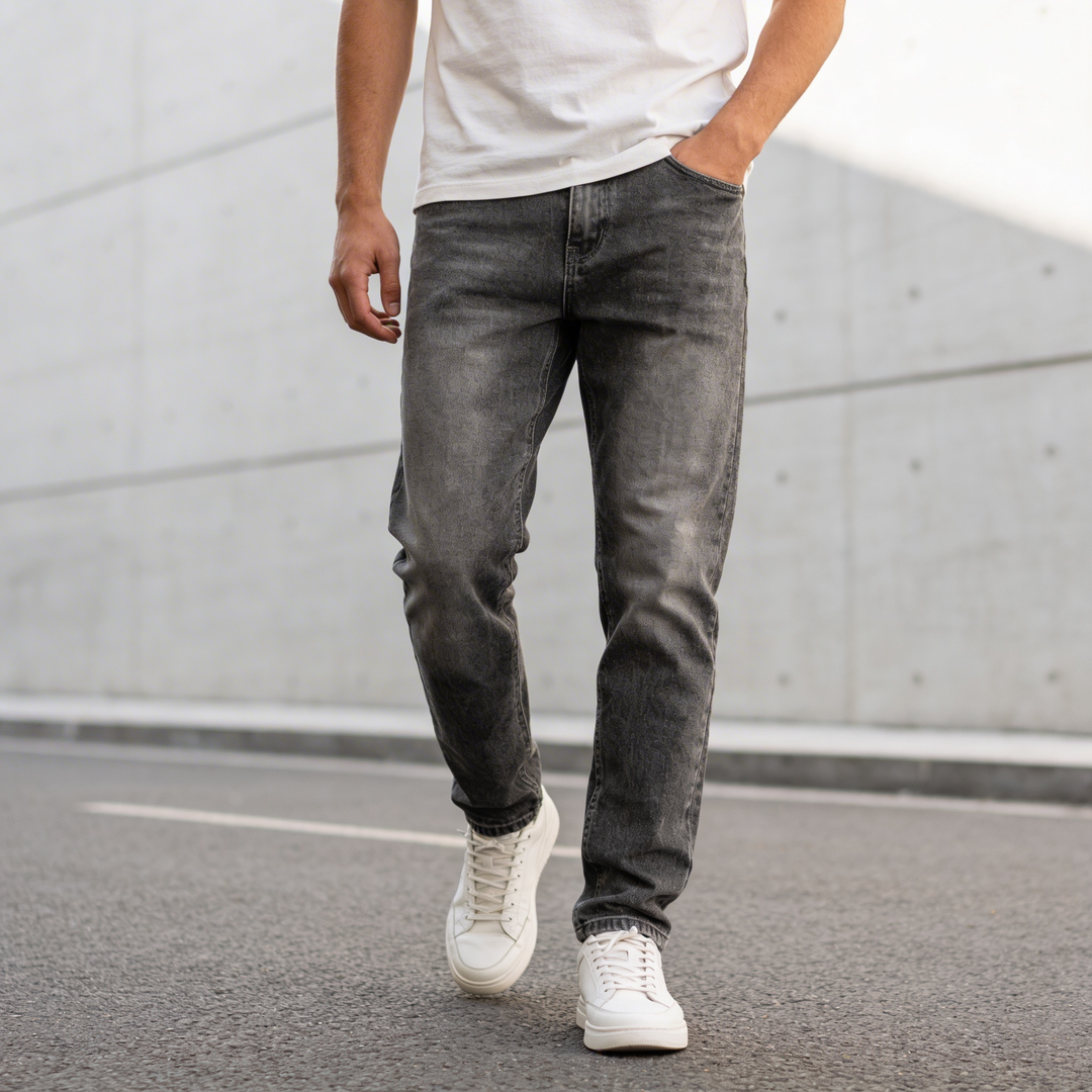 Men's Baggy Wide-Leg Denim Jeans