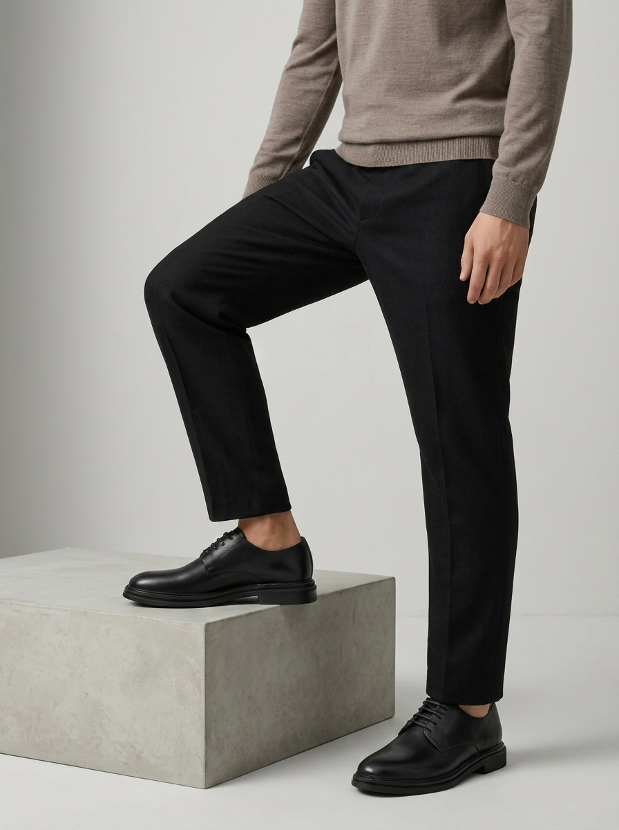 Men's Leather Lace-Up Derby Shoes