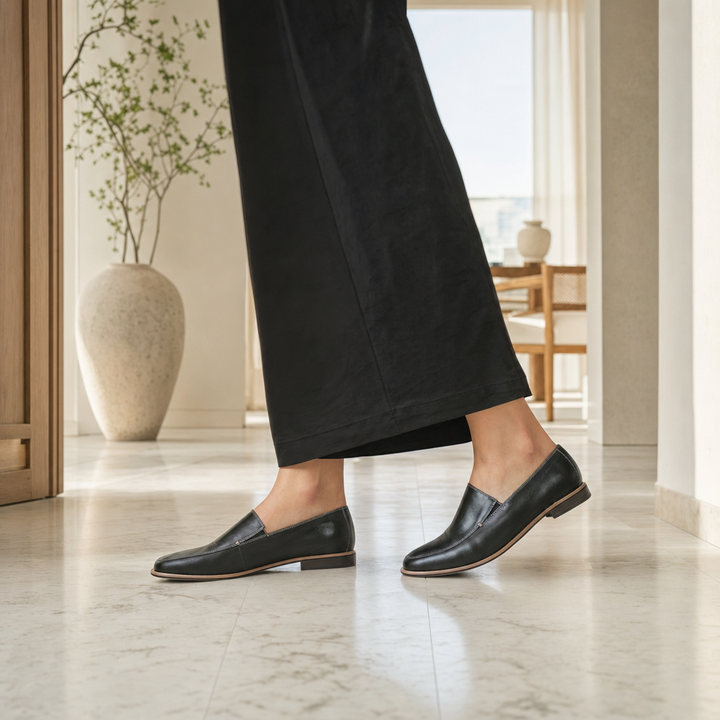 Women's Leather Slip On Loafers