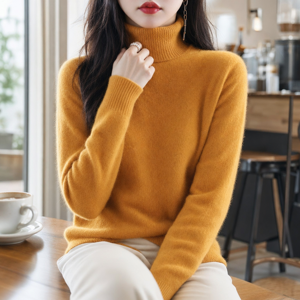 Women's Roll Neck Knit Jumper