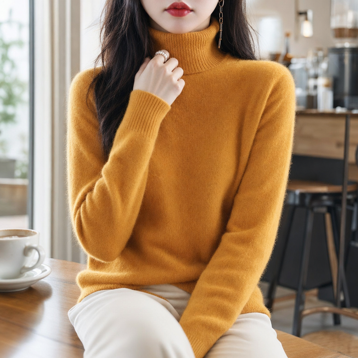 Women's Roll Neck Knit Jumper