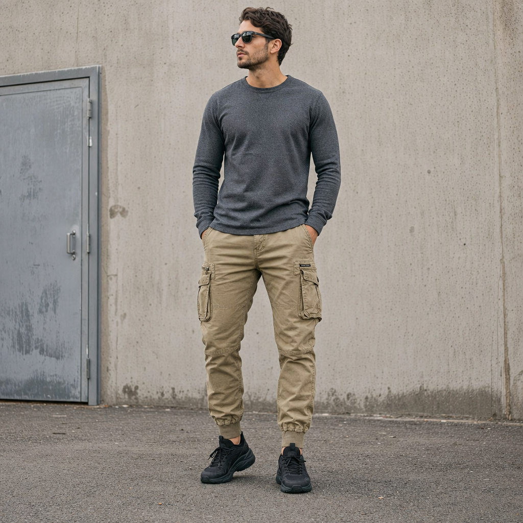 Men's Utility Cargo Jogger Trousers