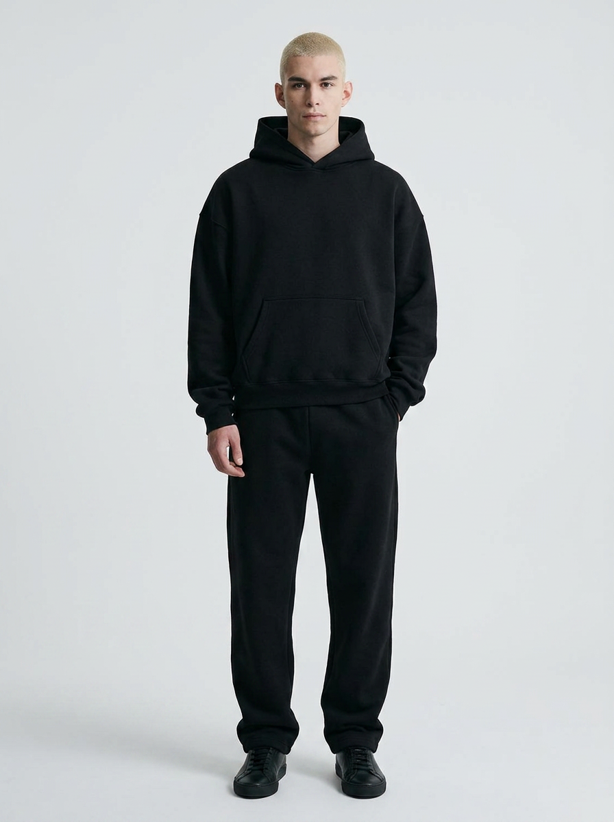 Men's Cotton Blend Hoodie and Joggers Tracksuit Set