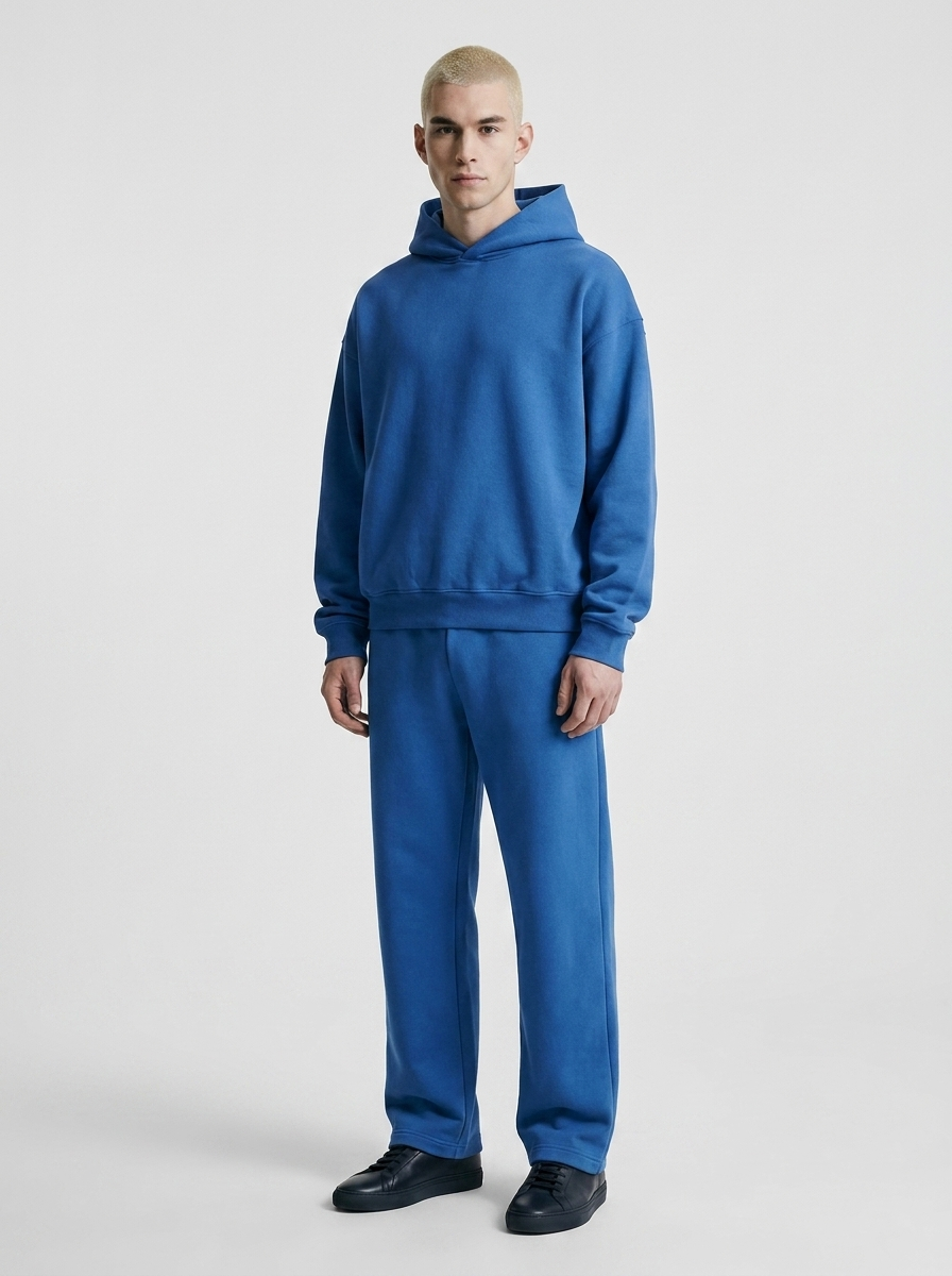 Men's Cotton Blend Hoodie and Joggers Tracksuit Set