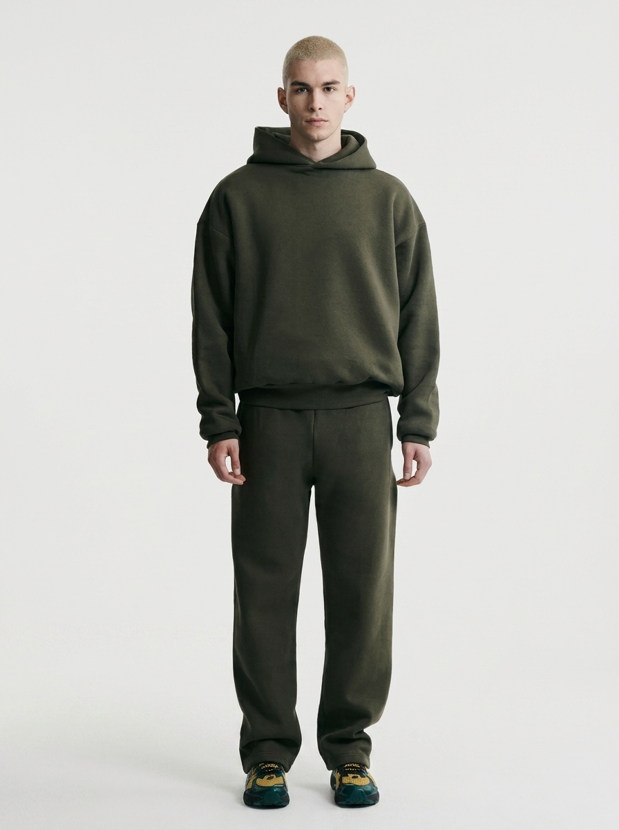 Men's Cotton Blend Hoodie and Joggers Tracksuit Set