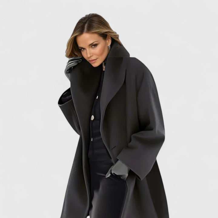 Manteau pour femme à coupe décontractée avec col châle