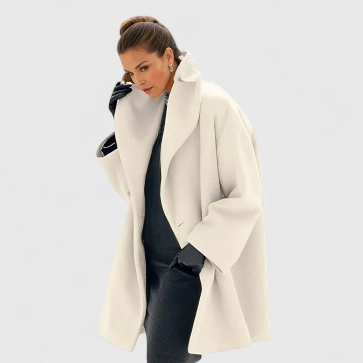 Manteau pour femme à coupe décontractée avec col châle