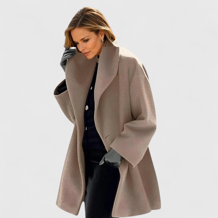 Manteau pour femme à coupe décontractée avec col châle