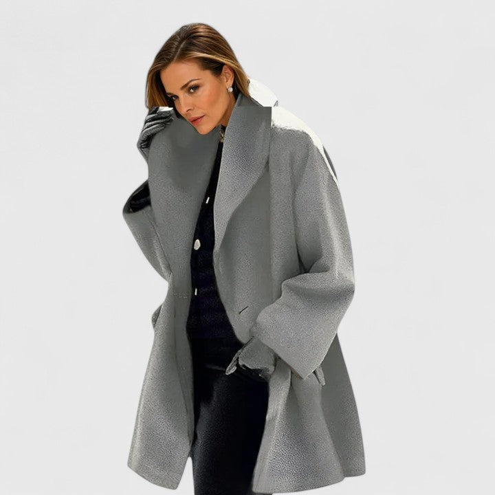 Manteau pour femme à coupe décontractée avec col châle