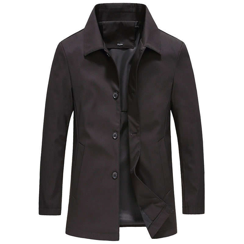 Men's Longline Tailored Jacket with Point Collar