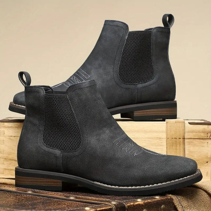 Men's Leather Chelsea Boots with Pull Tab