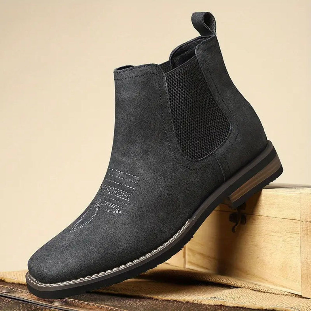Men's Leather Chelsea Boots with Pull Tab