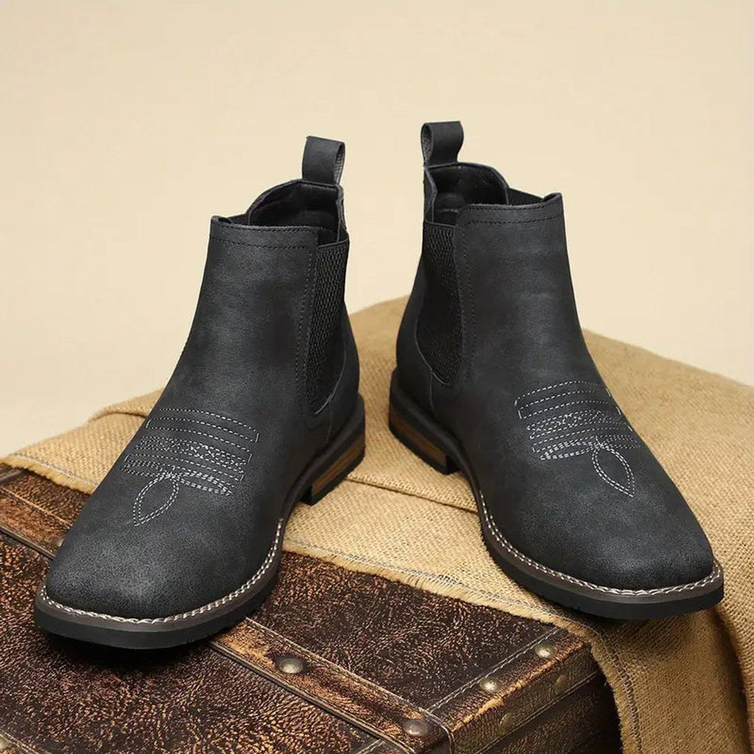 Men's Leather Chelsea Boots with Pull Tab