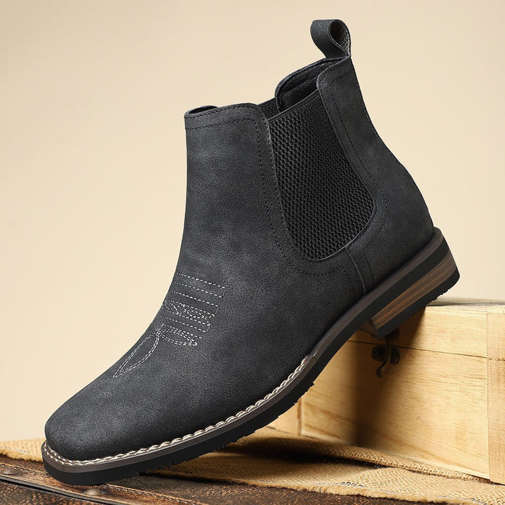 Men's Leather Chelsea Boots with Pull Tab