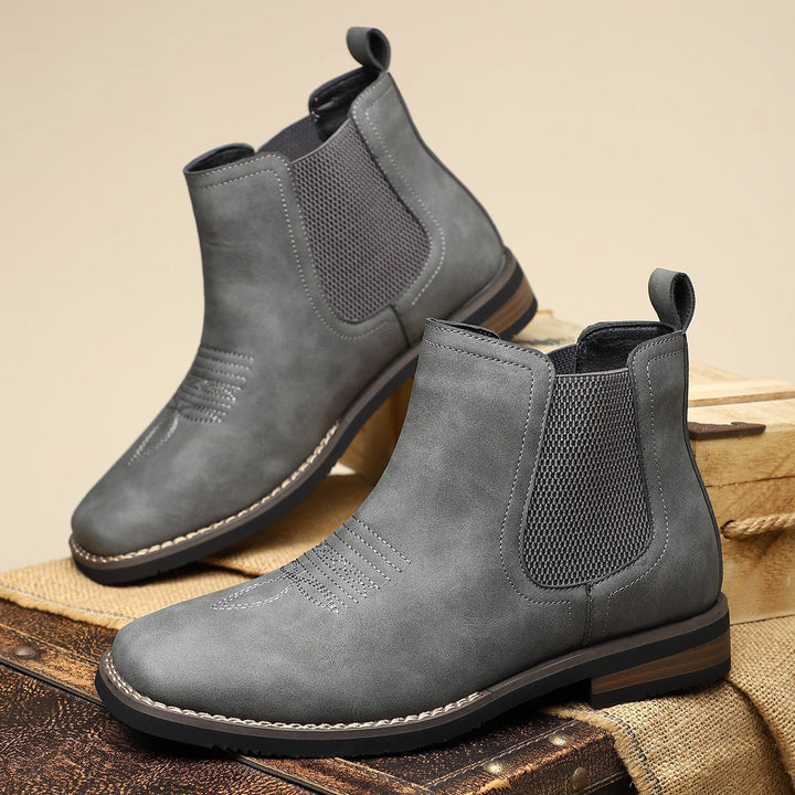 Men's Leather Chelsea Boots with Pull Tab