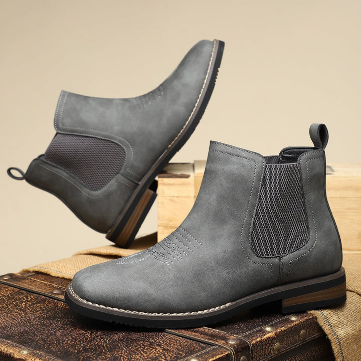 Men's Leather Chelsea Boots with Pull Tab