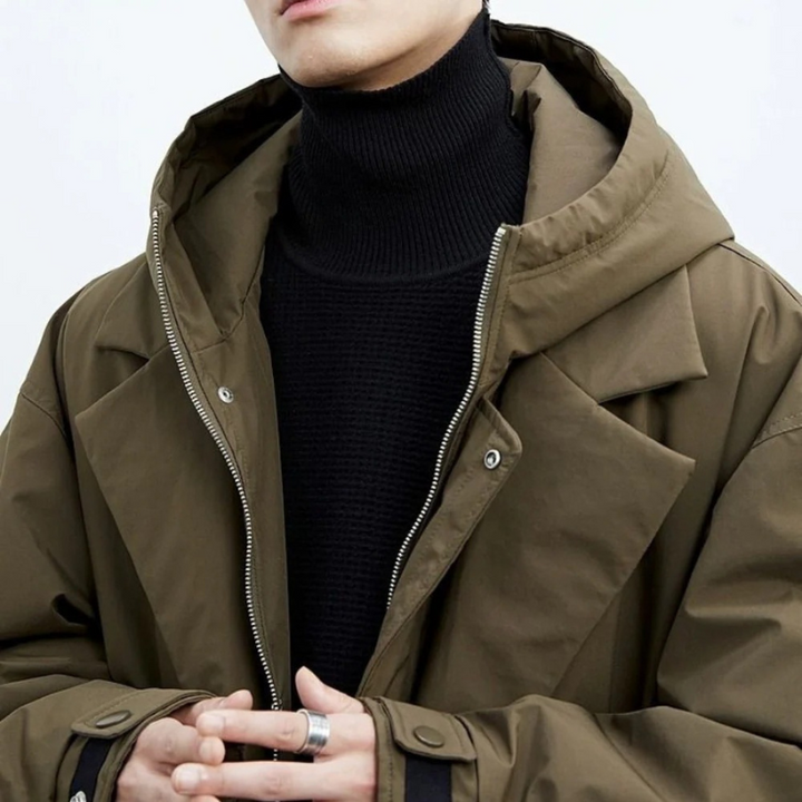 Men's Waterproof Hooded Trench Coat