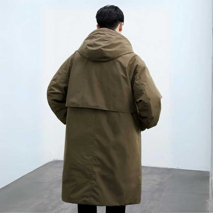 Men's Waterproof Hooded Trench Coat