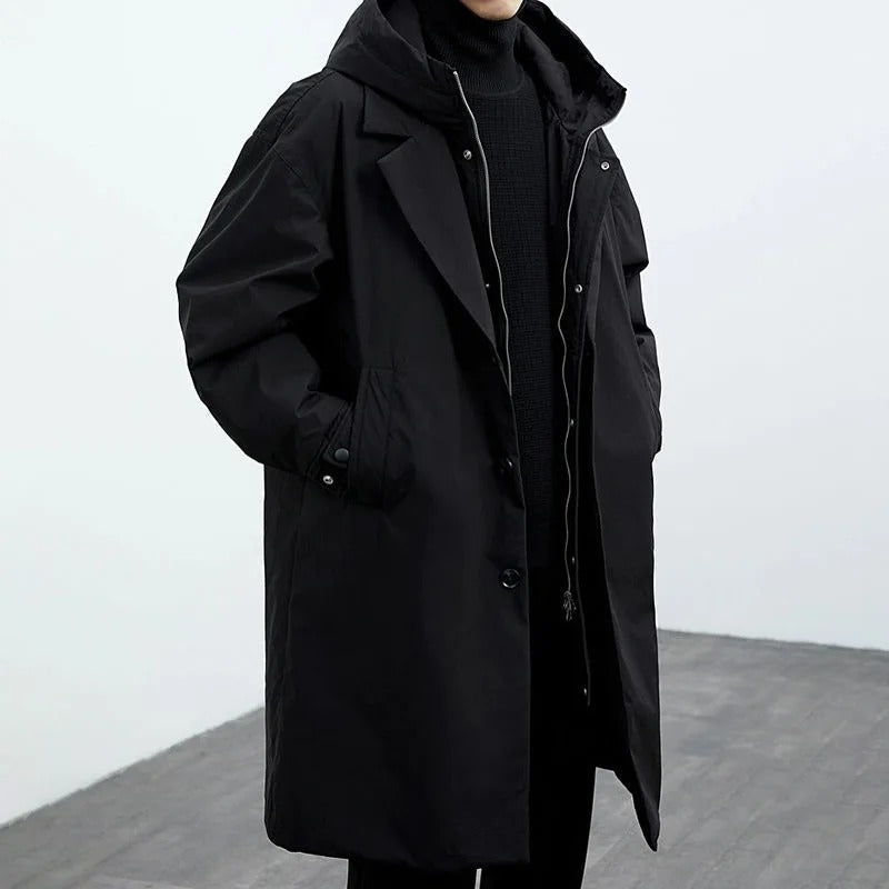 Men's Waterproof Hooded Trench Coat