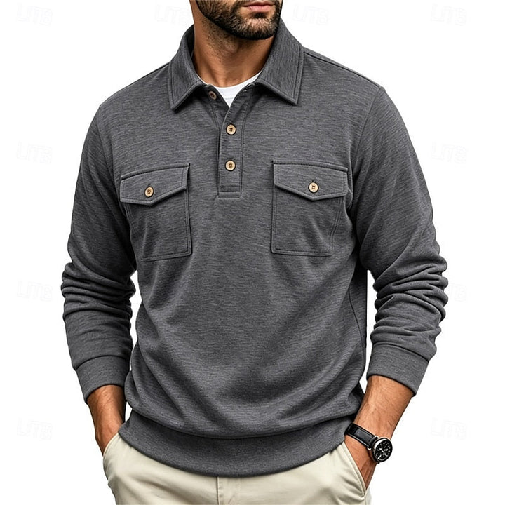 Men's Utility Polo Shirt with Chest Pockets