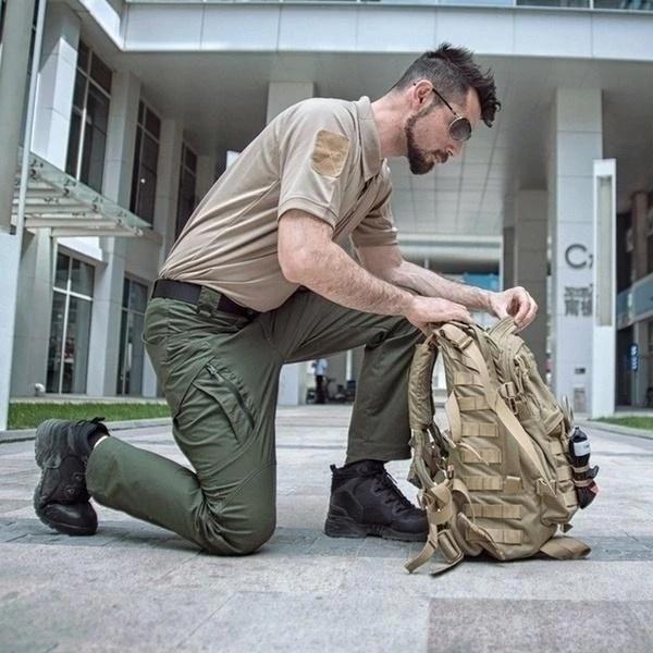 Men's Cargo Trousers with Zip Pockets