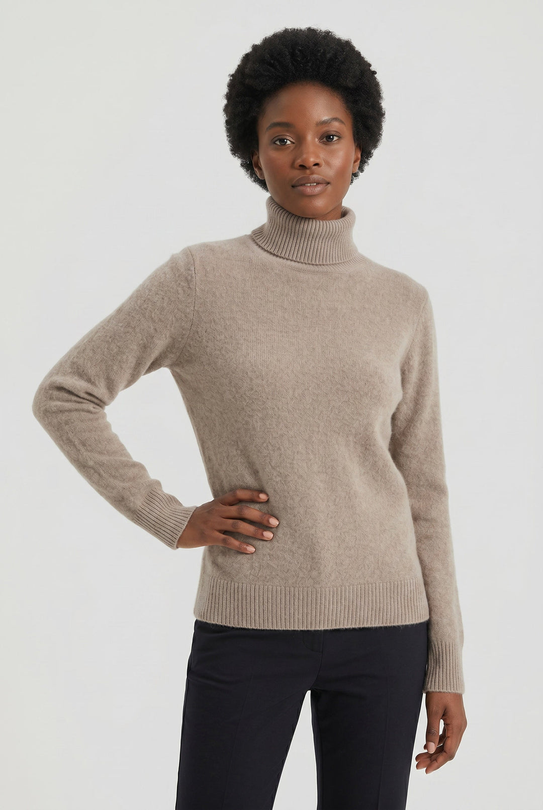 Women's Roll Neck Knit Jumper