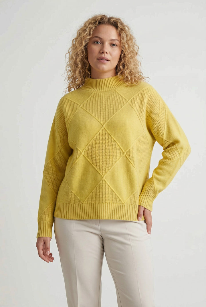 Women's Textured Roll Neck Knit Jumper