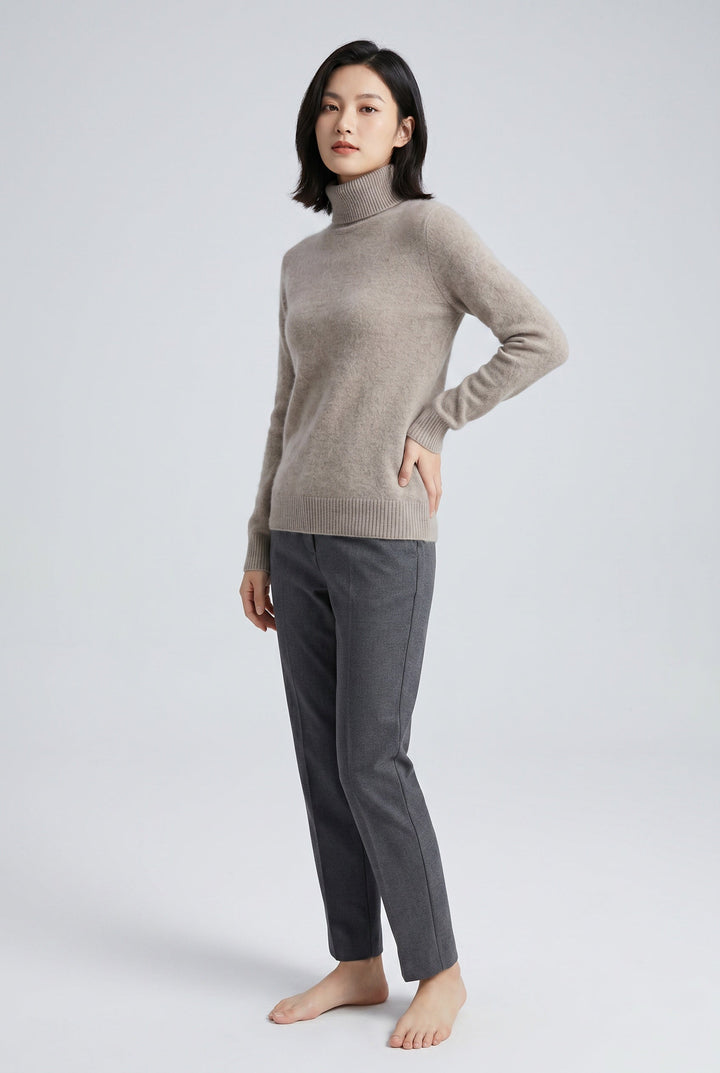 Women's Roll Neck Knit Jumper