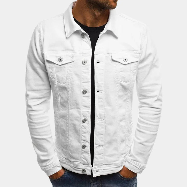 Men's Classic Denim Trucker Jacket - White