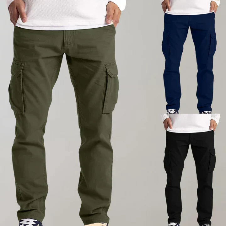 Men's Cargo Trousers with Flap Pockets