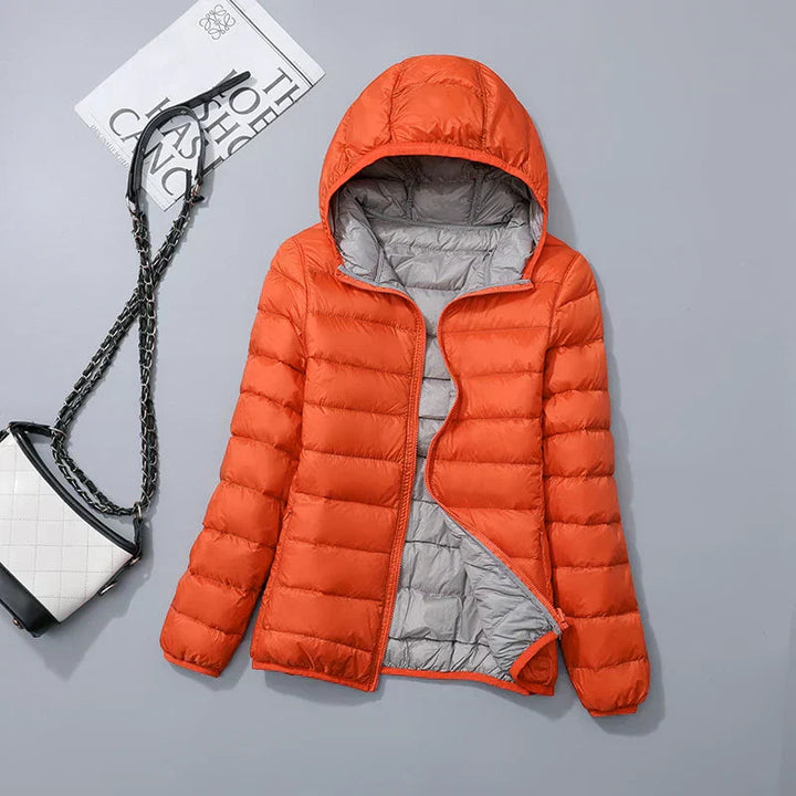 Women's Lightweight Down Hooded Puffer Jacket
