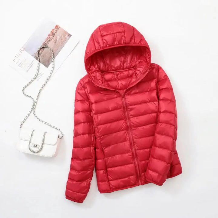 Women's Lightweight Down Hooded Puffer Jacket