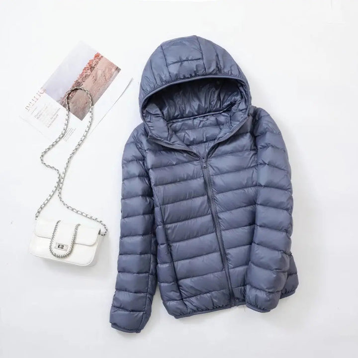 Women's Lightweight Down Hooded Puffer Jacket