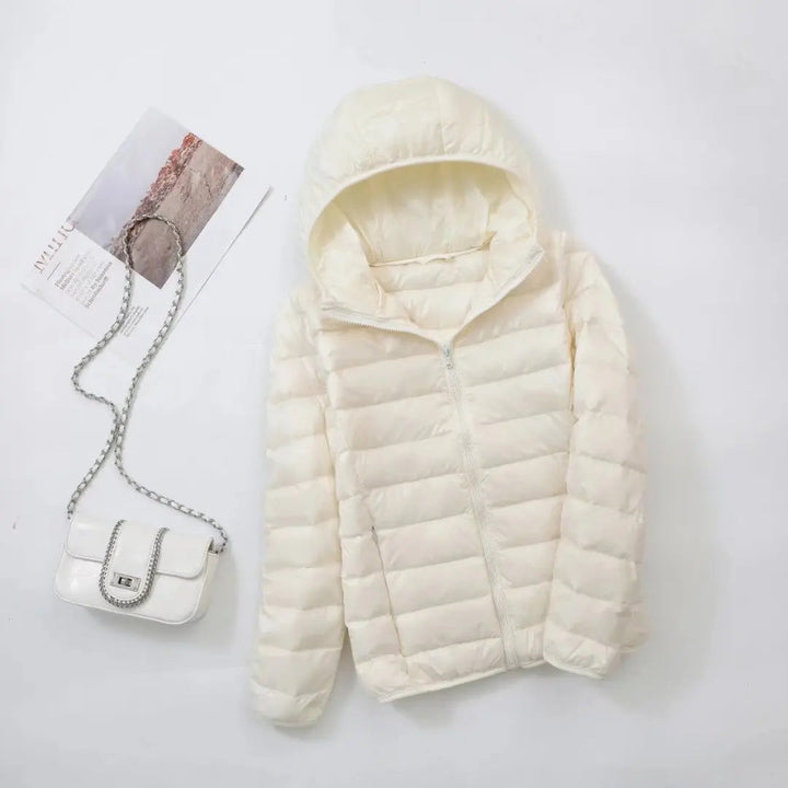 Women's Lightweight Down Hooded Puffer Jacket