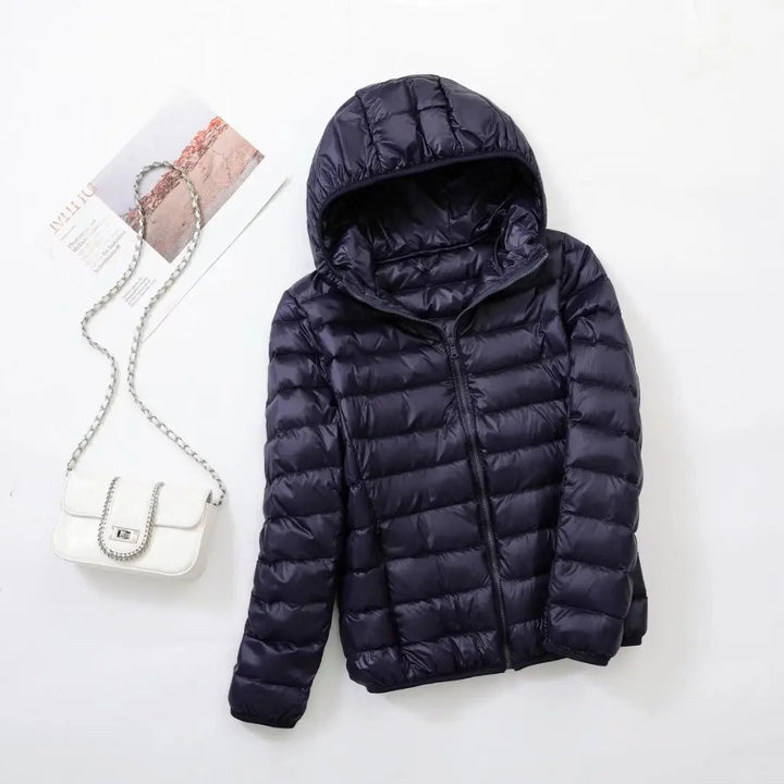 Women's Lightweight Down Hooded Puffer Jacket