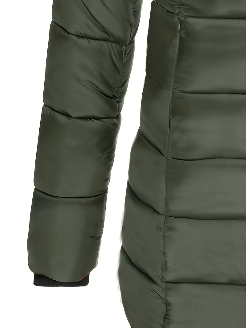Women's Mid-Length Insulated Puffer Coat with Hood