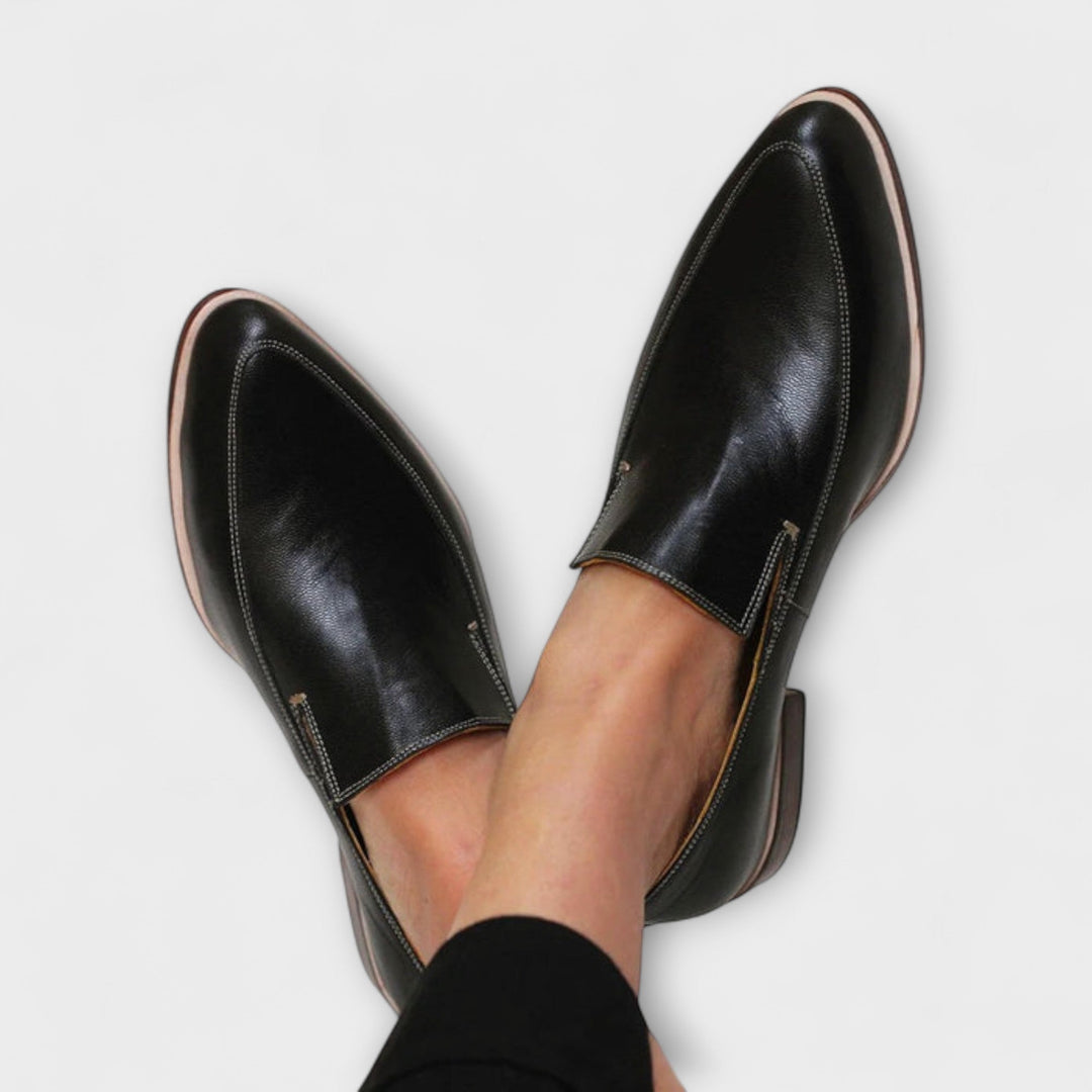 Women's Leather Slip On Loafers