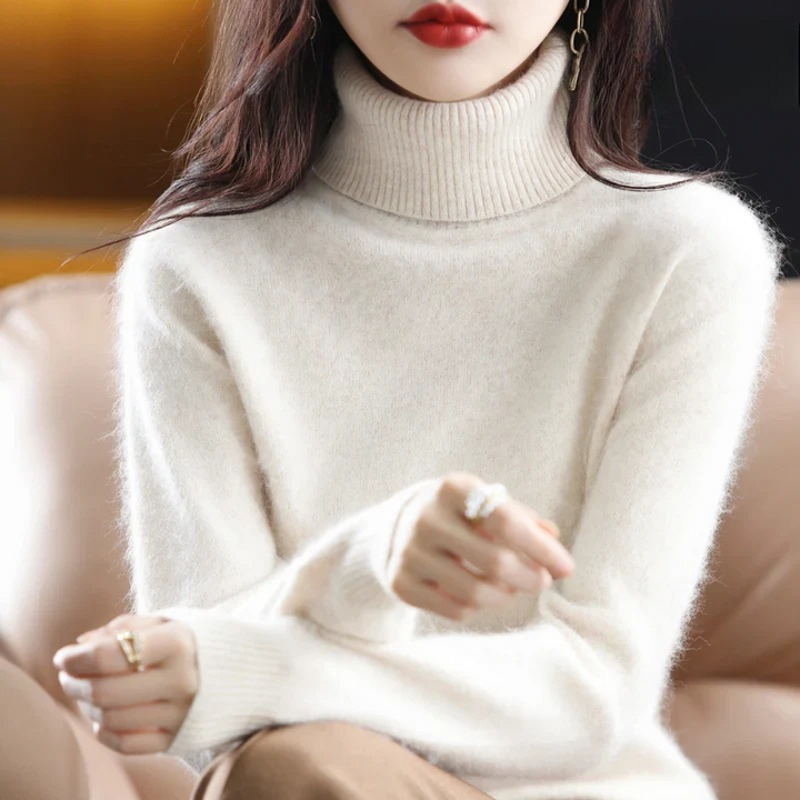 Women's Roll Neck Knit Jumper
