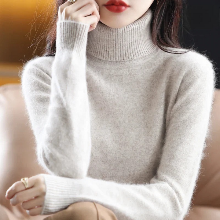 Women's Roll Neck Knit Jumper