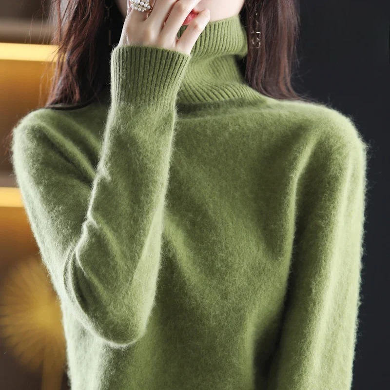 Women's Roll Neck Knit Jumper