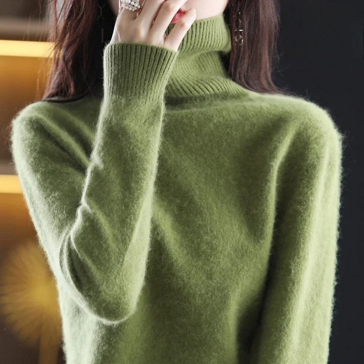 Women's Roll Neck Knit Jumper