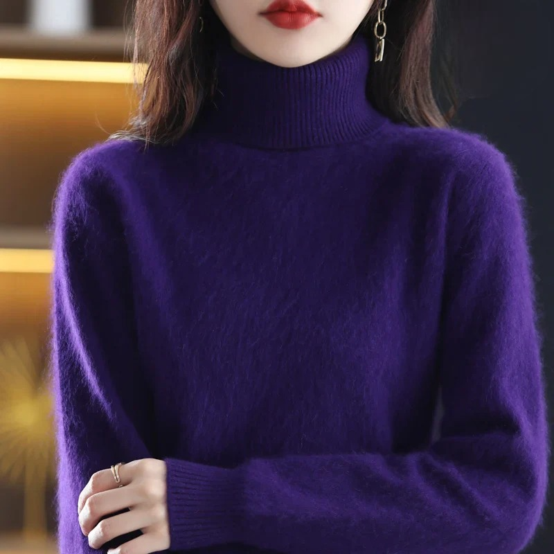 Women's Roll Neck Knit Jumper